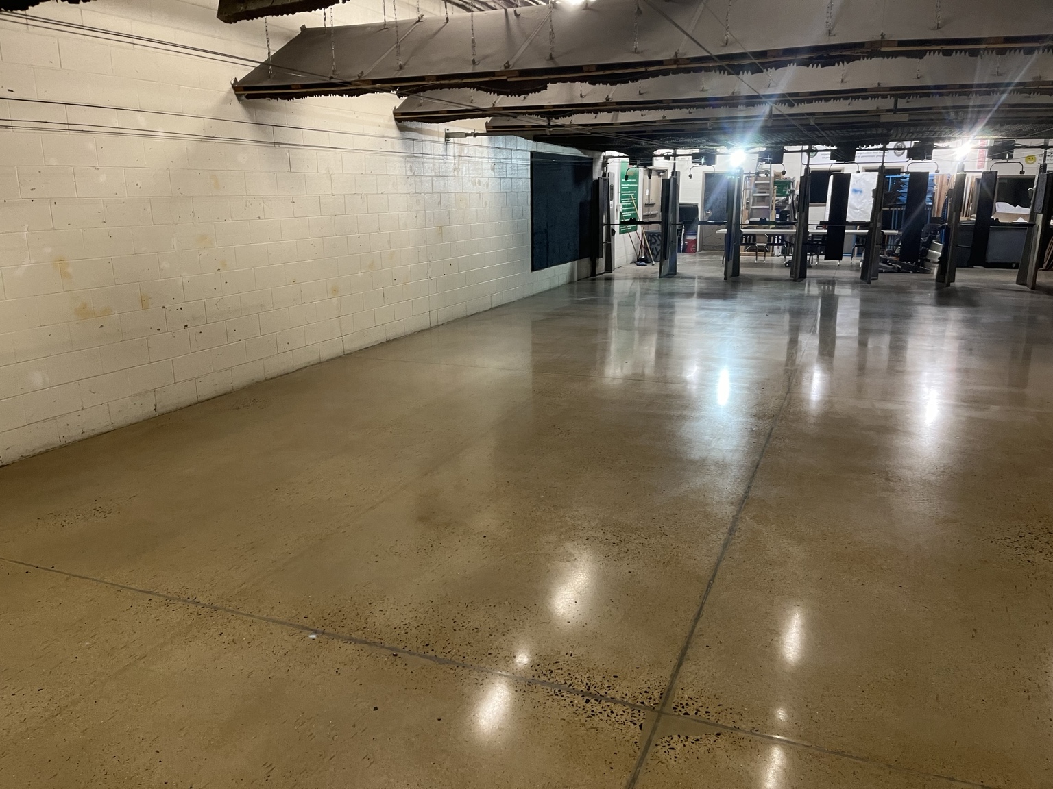 Commercial polished concrete project